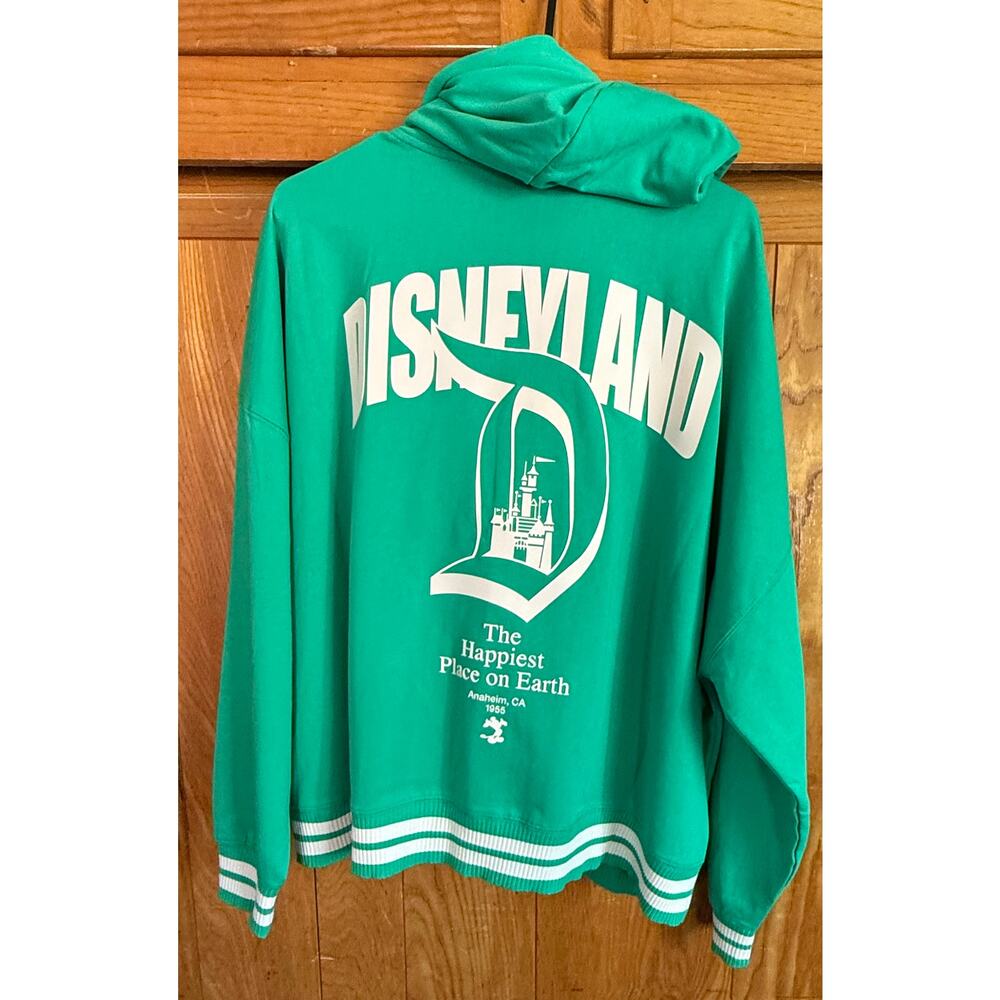 NWT Disney Parks Kaleidoscope Varsity Zip Hoodie - Green XL - Picture 11 of 11
